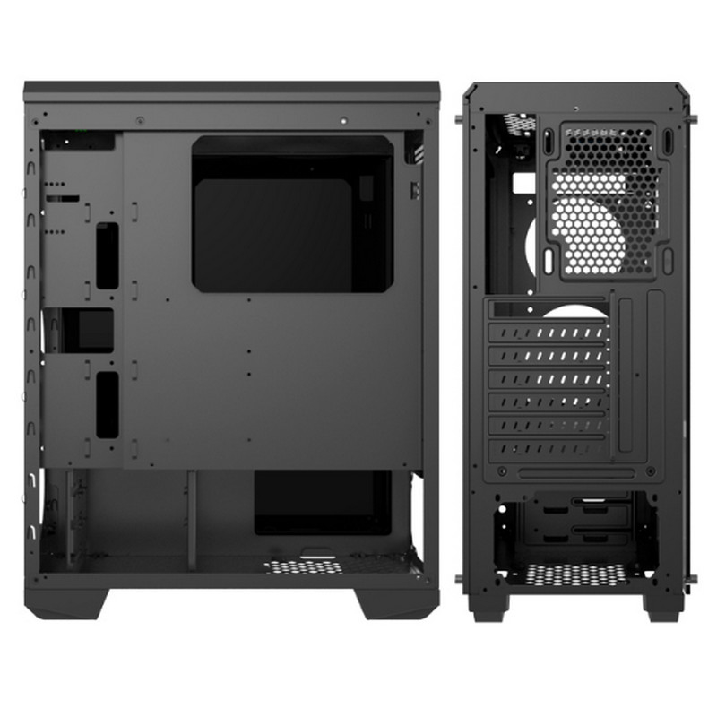 ガラス パネルの前部鉄の網パネルATXの箱が付いている卓上コンピュータの箱の賭博の場合RGBファン