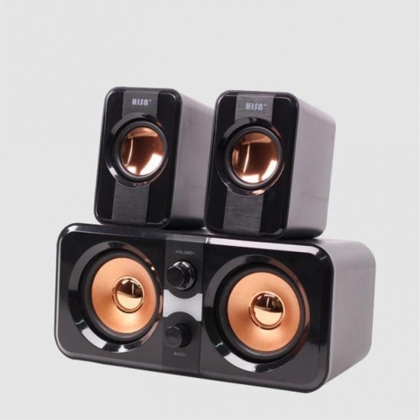 ヴィンテージ有線サラウンド サウンド サブウーファー Hifi 2.1 スピーカー システム 65dB