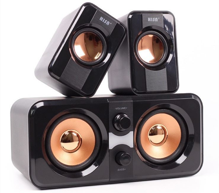 ヴィンテージ有線サラウンド サウンド サブウーファー Hifi 2.1 スピーカー システム 65dB