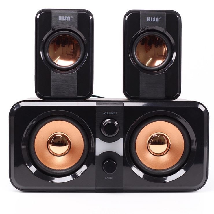 ヴィンテージ有線サラウンド サウンド サブウーファー Hifi 2.1 スピーカー システム 65dB