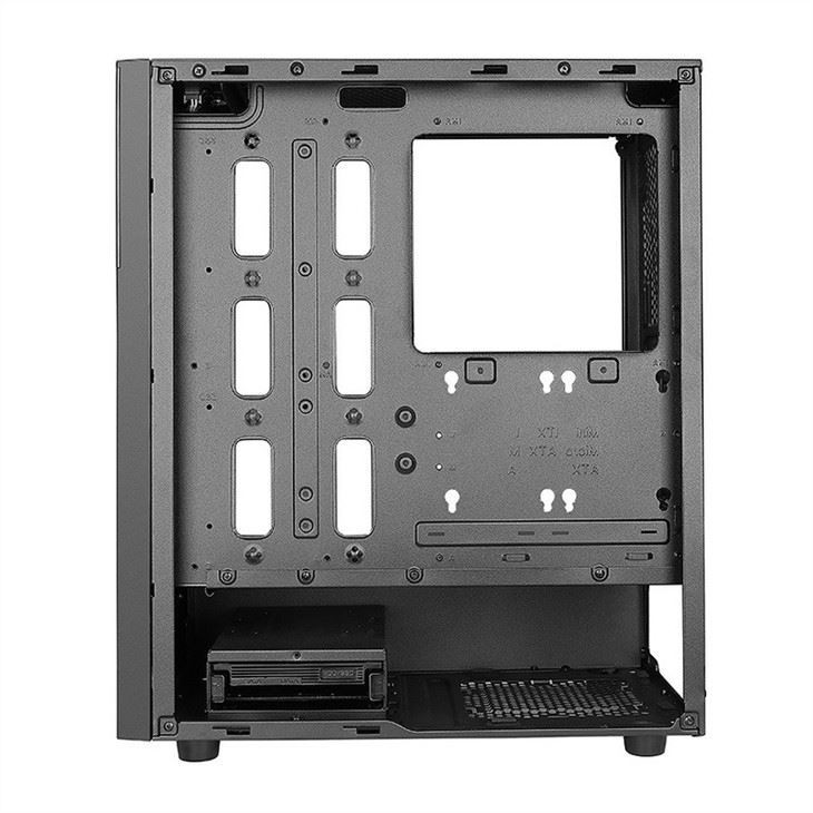 ETEK スタイリッシュ コンピュータケース 対称 ARGB LED ストライプ テンパール ガラス サイド パネル 上部 I/O パネル 磁気粉塵網