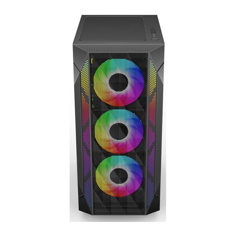 ETEK - ATX/Matx パソコンケース 側圧網付き メッシュ上での温熱ガラスパネル フロントパネル サポート 水冷式ラジエーター