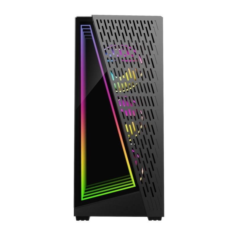 Dazzle Time Tunnel 効果のサポート 12cm 黒と白の ARGB ファンが利用可能です。サイドパネルは強化ガラスです。