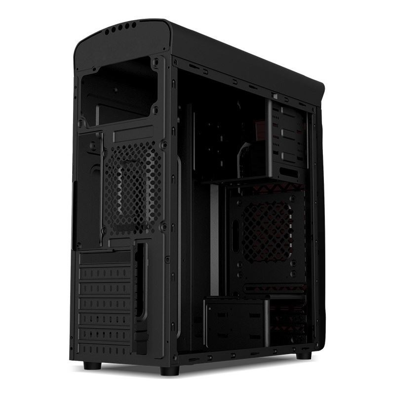 ETEKエアフロー ATX 中央塔 ホール&透明 フロントパネル フルアクリル 左側パネル