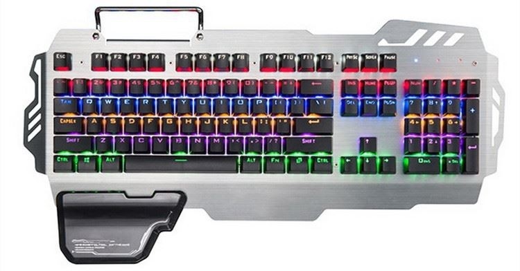 ワイヤードゲーム メカニカルキーボード モバイル電話ホルダーと手首のサポート 非常に速いグリーンシャフト