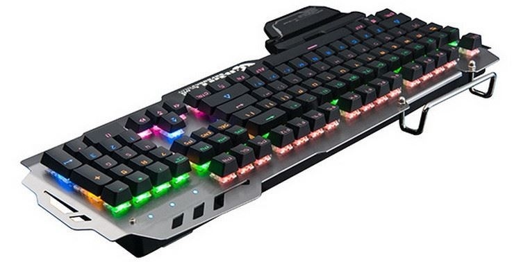 ワイヤードゲーム メカニカルキーボード モバイル電話ホルダーと手首のサポート 非常に速いグリーンシャフト