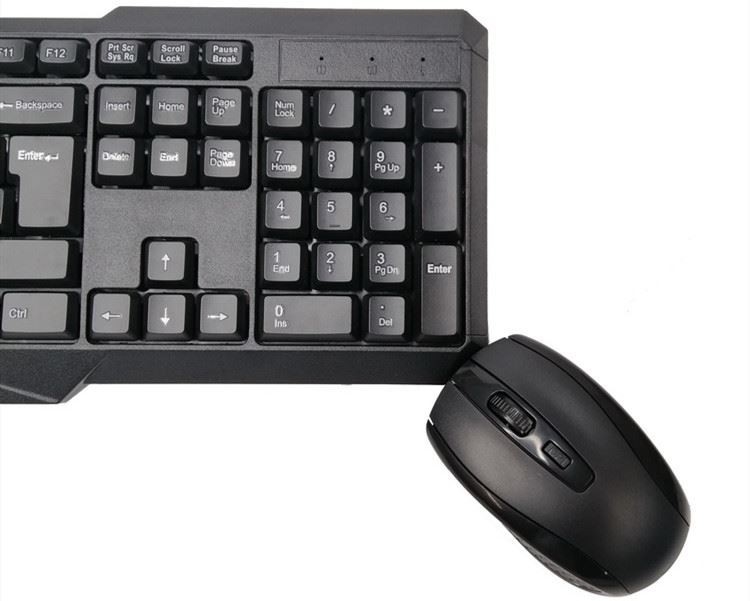 ワイヤレス キーボード キット 2.4G USB キーボード (ラップトップまたはコンピュータ用) - テンキー付きフルサイズ キーボード