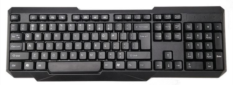 ワイヤレス キーボード キット 2.4G USB キーボード (ラップトップまたはコンピュータ用) - テンキー付きフルサイズ キーボード