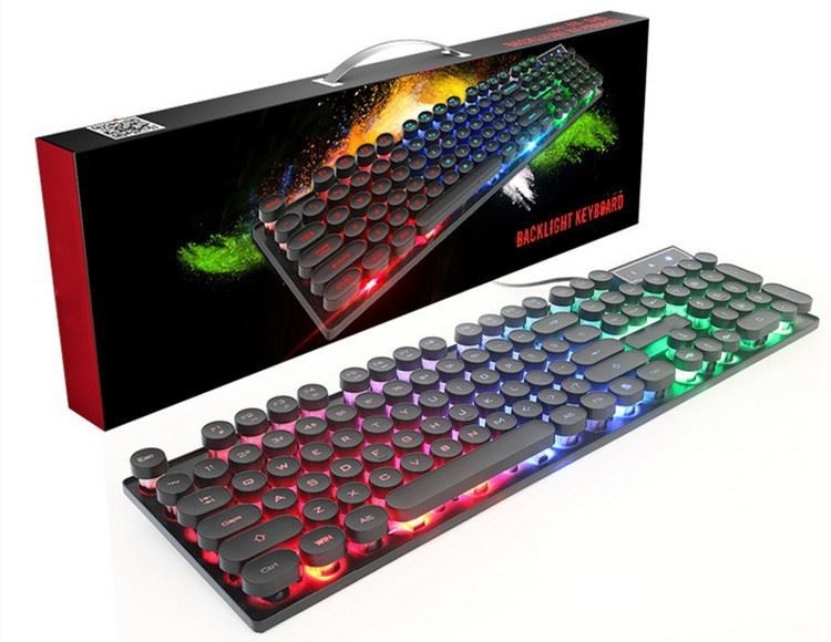 注文の賭博のタイプライターのためのバックライトによってワイヤーで縛られるコンピュータのキーボードそしてマウス