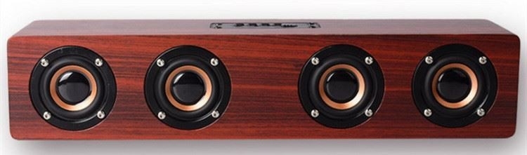 4000mah 木製 ブルートゥース ワイヤレス HIFI スピーカーポータブル音楽サウンドバー AUX ハンズフリーテレビ用
