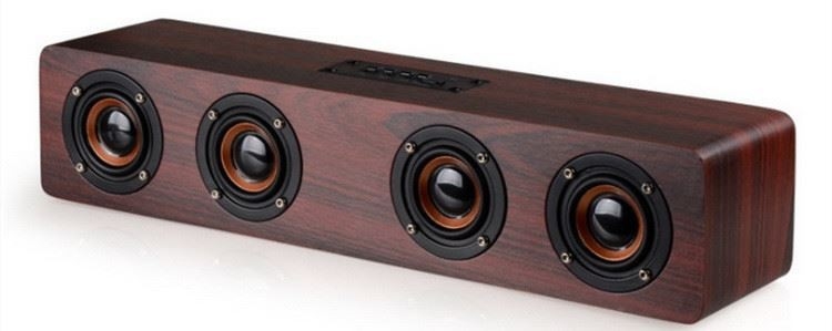 4000mah 木製 ブルートゥース ワイヤレス HIFI スピーカーポータブル音楽サウンドバー AUX ハンズフリーテレビ用