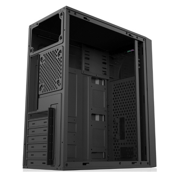 アクリルのパネルATXコンピュータ キャビネットRGBの賭博のPCの箱の黒のシャーシのRGBライト ストリップが付いている前部ABSパネル