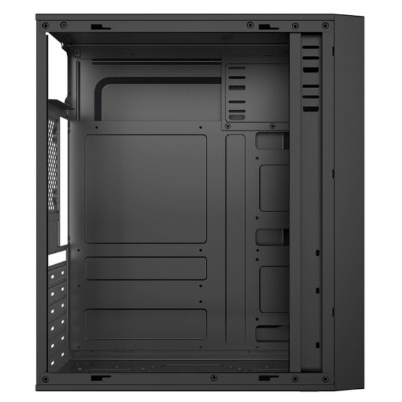 アクリルのパネルATXコンピュータ キャビネットRGBの賭博のPCの箱の黒のシャーシのRGBライト ストリップが付いている前部ABSパネル