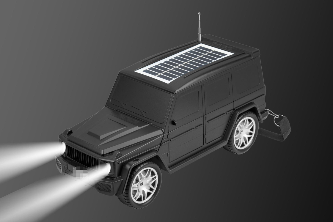クラシックカー型のブルートゥーススピーカー ソーラー懐中電灯とラジオの機能を組み合わせ 家庭旅行 屋外