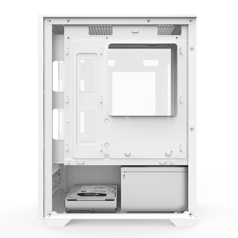 マイクロATX ITX PCゲームケース 1 HDDベイ 1 SSDドライブベイ 両色 黒白