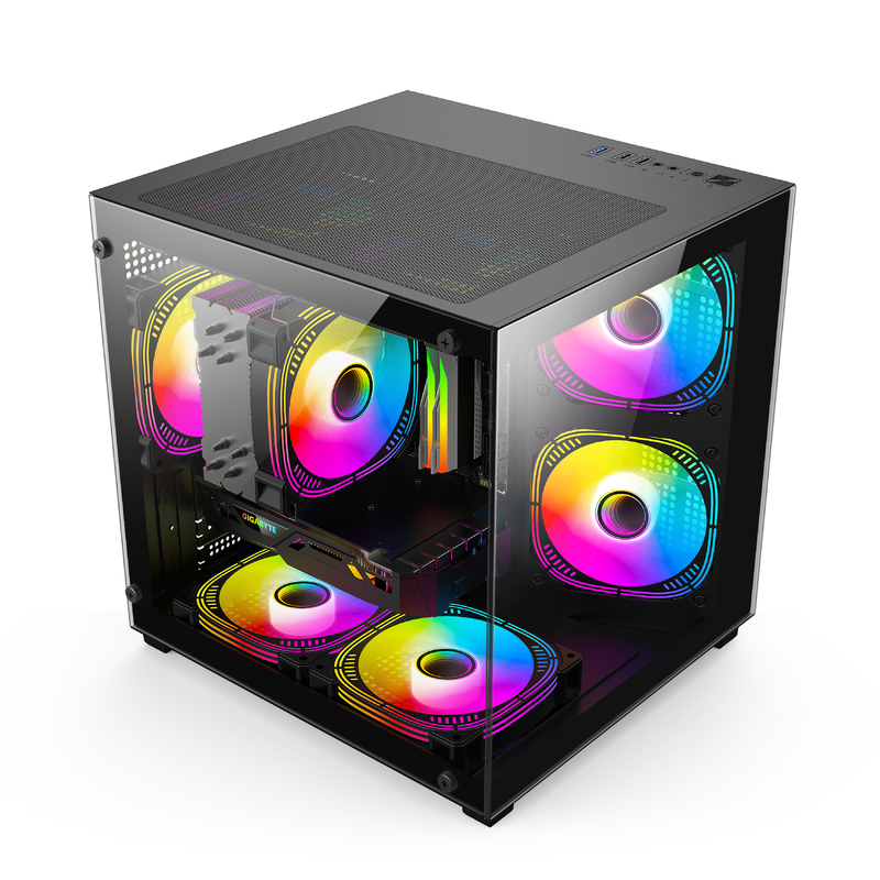 マイクロATX/ITX PCケース 素晴らしい熱消耗 ゲーマープロのためのさまざまなハードウェア設定をサポート