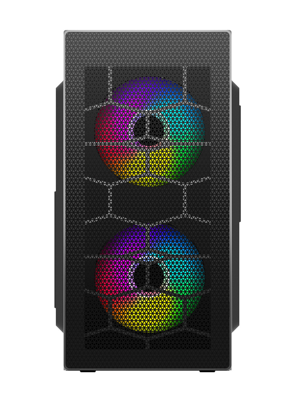 ETEKゲームコンピュータケース MATX 2 フロントパネルの大きなRGBファン サイドパネルのファン OEM ODM対応