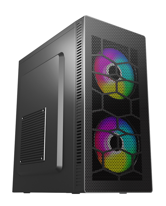 ETEKゲームコンピュータケース MATX 2 フロントパネルの大きなRGBファン サイドパネルのファン OEM ODM対応