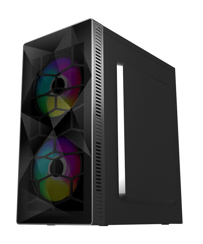 ETEKゲームコンピュータケース MATX 2 フロントパネルの大きなRGBファン サイドパネルのファン OEM ODM対応