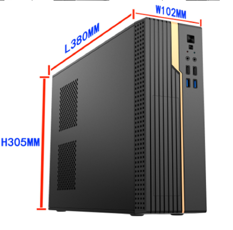 コンピュータケース マイクロ ATX と ITX をサポートする ストレージの拡張性 多様なフロントインターフェイス 8cm 風扇 冷却用