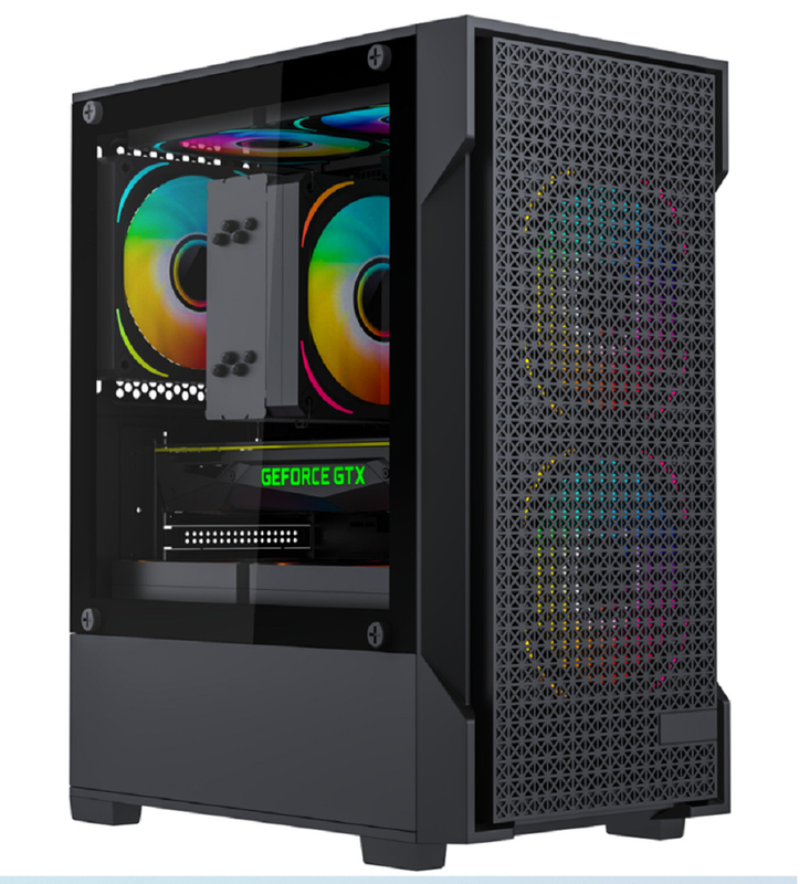 MATX と MINI-ITX マザーボード 5扇風機 効率的な冷却のためのコンピュータケース USB 3.0 インターフェース 275mm までの長さまでのグラフィックカード