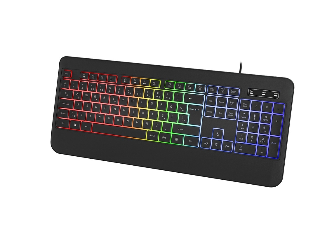 RGB バックライト 呼吸しないライトモード カーボンファイバーフィルム付きキーボード ゲーマー向け テクノロジー愛好家