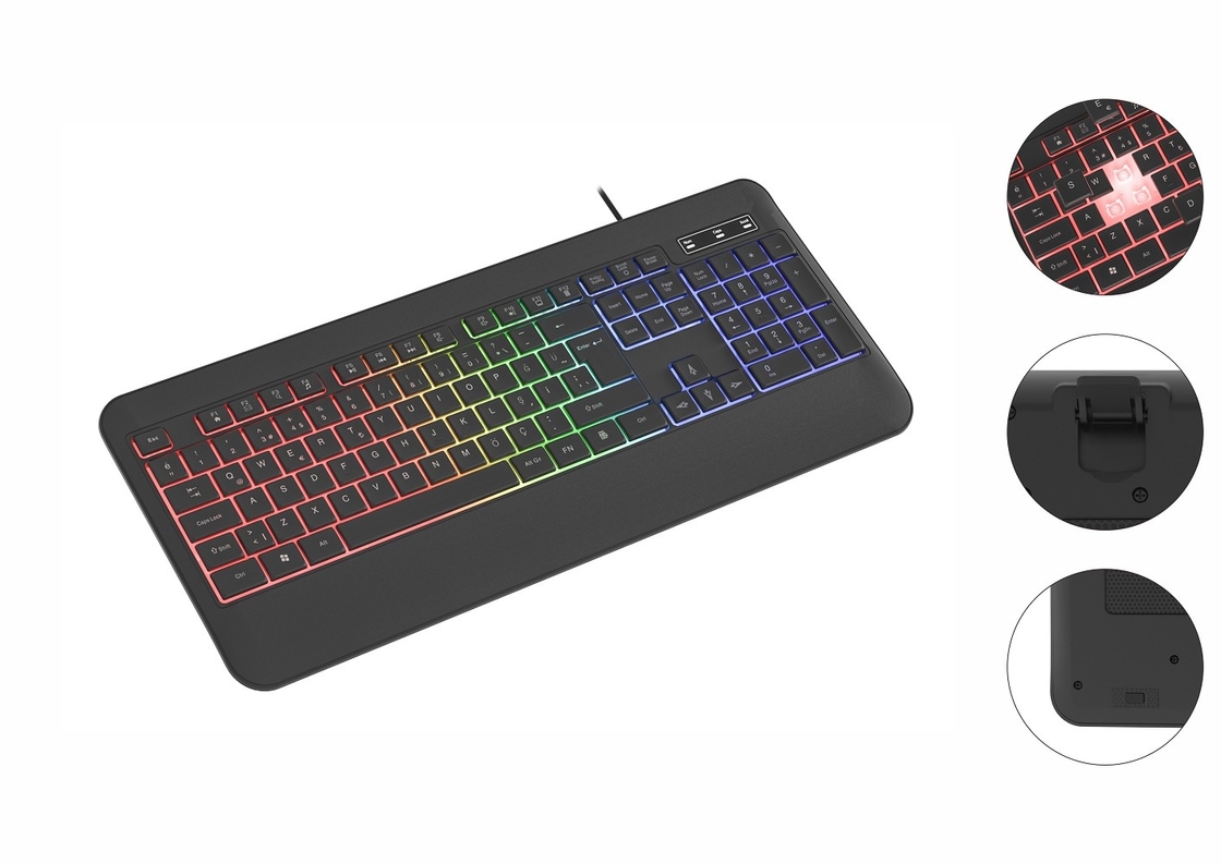RGB バックライト 呼吸しないライトモード カーボンファイバーフィルム付きキーボード ゲーマー向け テクノロジー愛好家