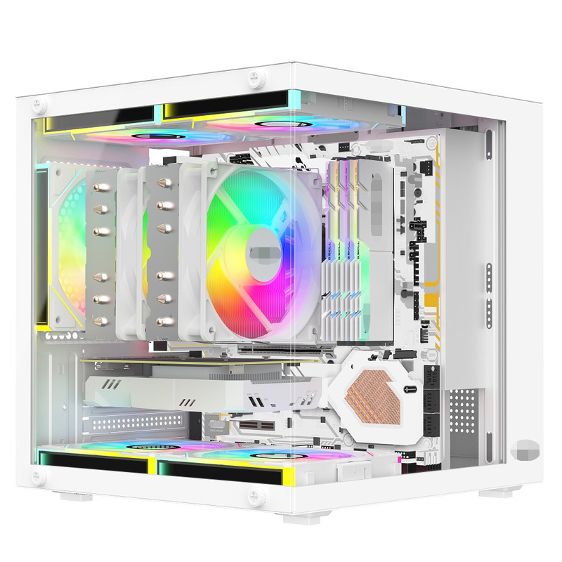 MATX/ITX PCケース 320mmまでのグラフィックカードをサポートする CPU クーラー 165mmまで 1 HDD 2 SSD 3 X 12CM ファンはお金のために