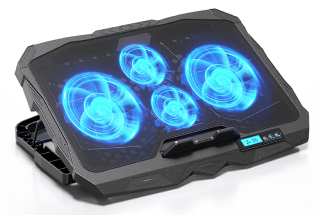 双サイズ扇風機 14cm 2Pcs と 7cm 2Pcs 3W パワー 1400/1800 RPM 静かな操作 軽量 ディスプレイ機能