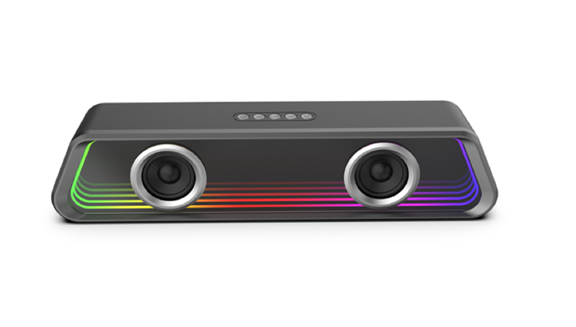 Bluetooth 5.3 ABS ミラー素材 3000mAh バッテリー 8W X 2 アウトプット 音楽愛好家のためのBT/TF/USB/FM/AUX-IN/TWSをサポート