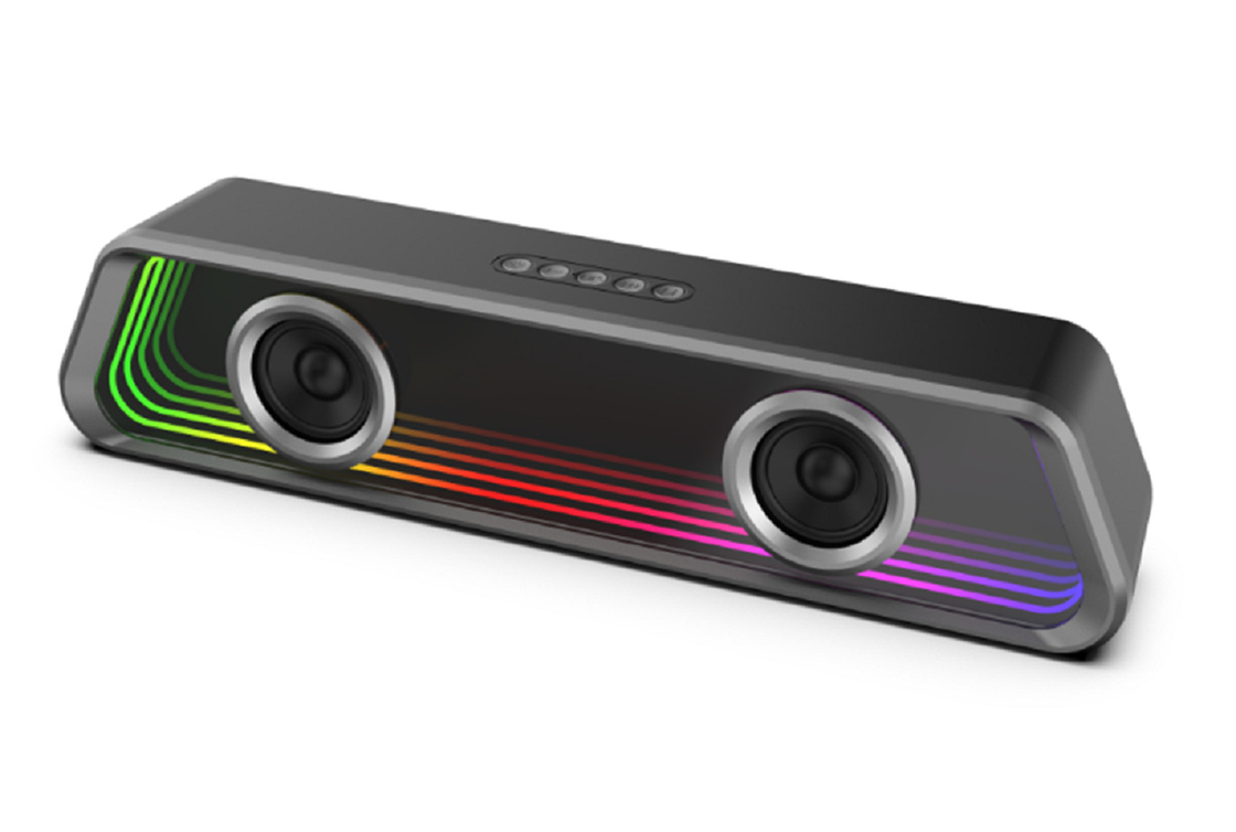 Bluetooth 5.3 ABS ミラー素材 3000mAh バッテリー 8W X 2 アウトプット 音楽愛好家のためのBT/TF/USB/FM/AUX-IN/TWSをサポート