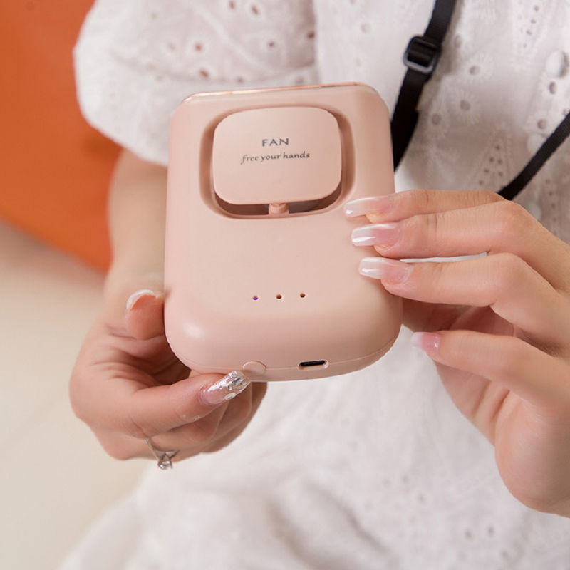 1200mAh バッテリー 5V 充電電圧 Type-C 充電 3 モード 調節可能 ポータブル 小さな扇風機 ピンクまたは青