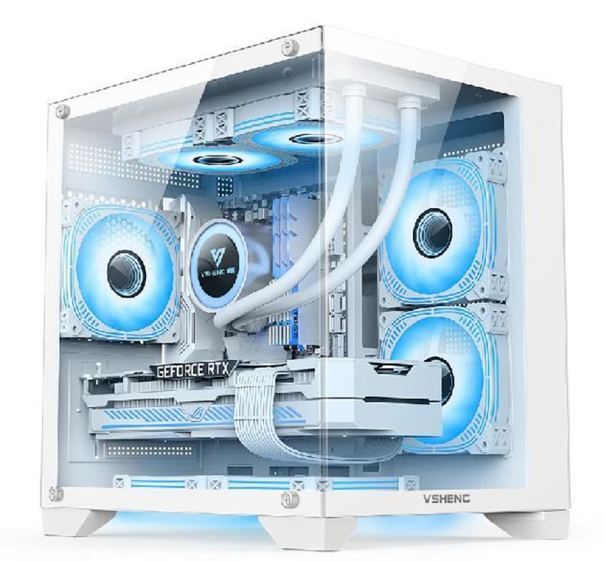 パノラマデザイン RGB照明 マイクロATX/ミニITX対応 330mm GPU 4スロットと170mm CPUクーラー 6ファンマウント