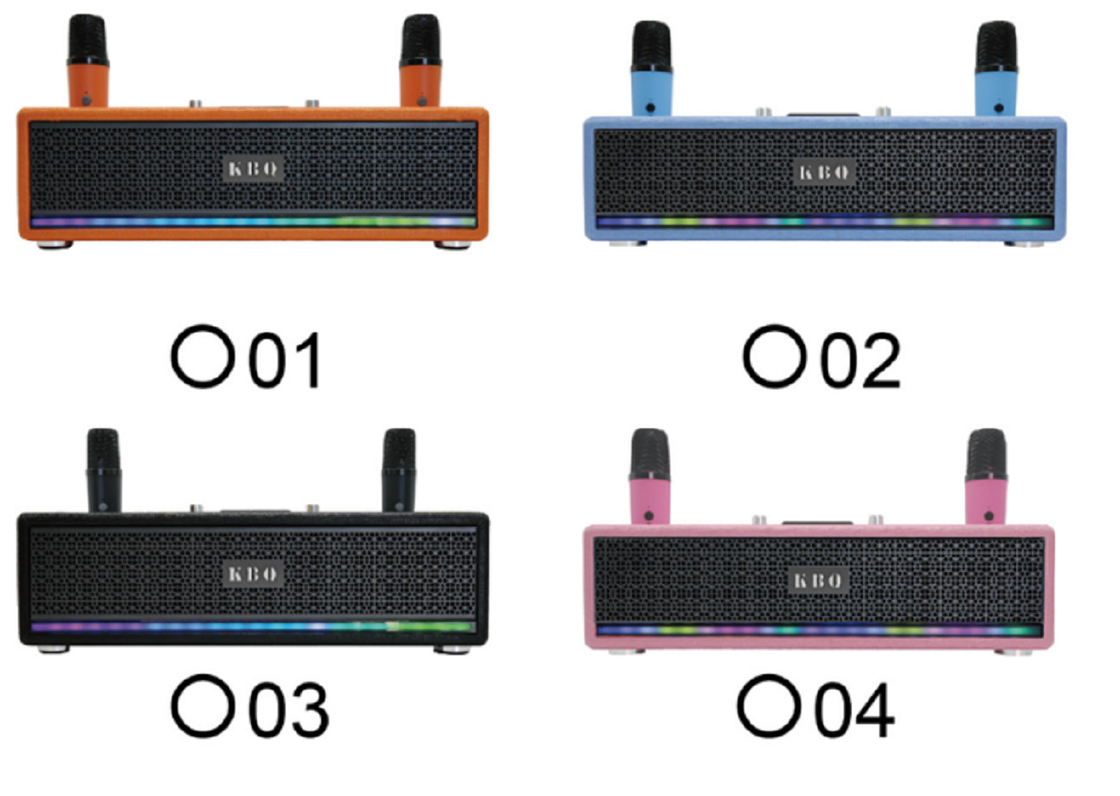 2本LTK53101 アンプ 2.5インチ フルレンジスピーカー 40mmツイッター 2400mAh バッテリー LEDライトストライプ 金属グリル BT 53
