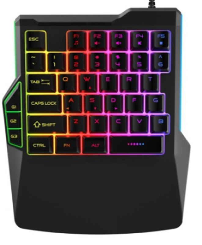 エルゴノミックデザイン ワイヤードコンピュータキーボード 19キーロールオーバー マクロ機能 鉄板対重量 支持 モノクロム / 色彩のあるバックライト