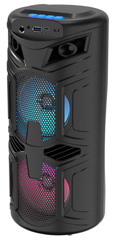 4インチ45磁気スピーカー 1200mAh バッテリー ワイヤレス TWS 60Hz-16kHz レスポンス ブロードテッド / USB/TF/FM/AUX/TWS / マイク / RGB サポート