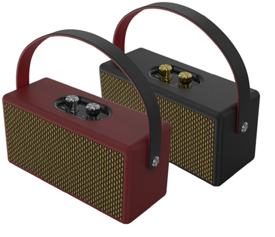 レトロ 木製 キャビネット 60 マグネット 7W×2 パワー 2400mAh バッテリー
