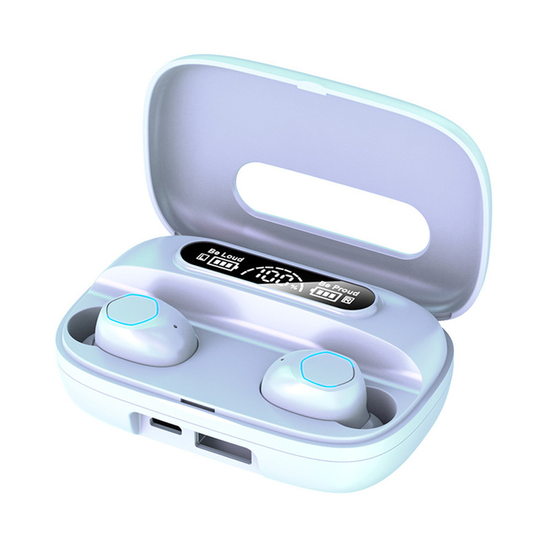 Bluetooth 5.1 イヤホン A2DP/AVRDP/HFPプロトコルをサポートする イヤホン 40mAh 充電ケース 500mAh F10 ビジネス&スポーツ用ダイナミックドライブ