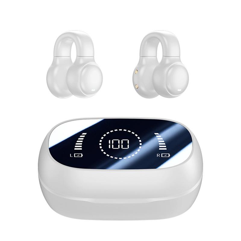 Bluetooth 5.3 イヤホン 完全オープン イヤデザイン 9D サラウンドサウンド ゲーム オーディオシンクロ HIFI デジタルディスプレイ 1.5H 充電 6H シングル再生