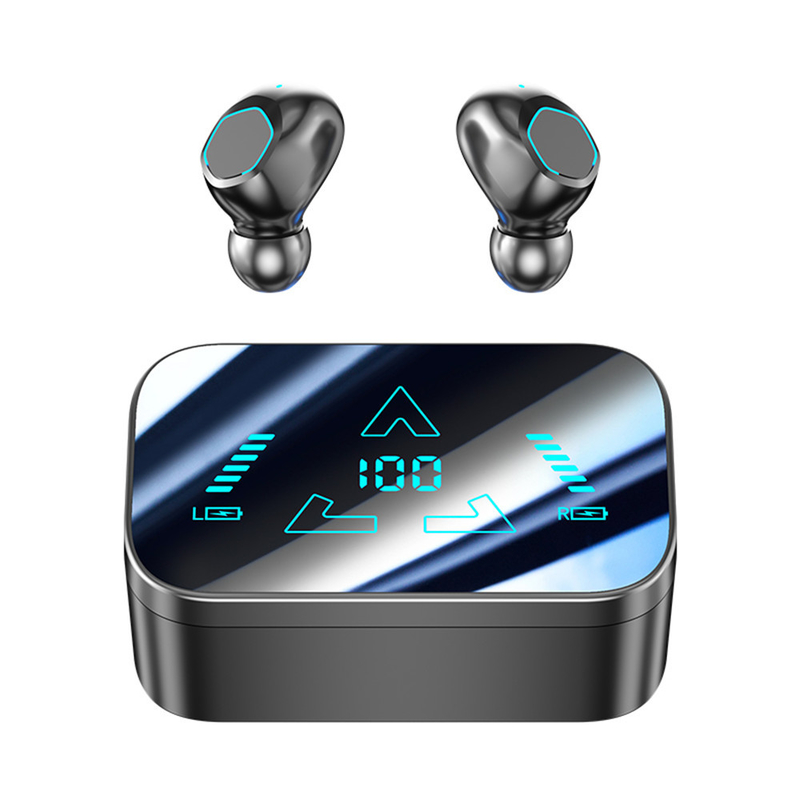 スライディングコンパクトデザイン インテリジェント・ミラー・ディスプレイ 高速Bluetooth5.3 イヤホン 全天候 バッテリー 寿命 スポーツ用 防水