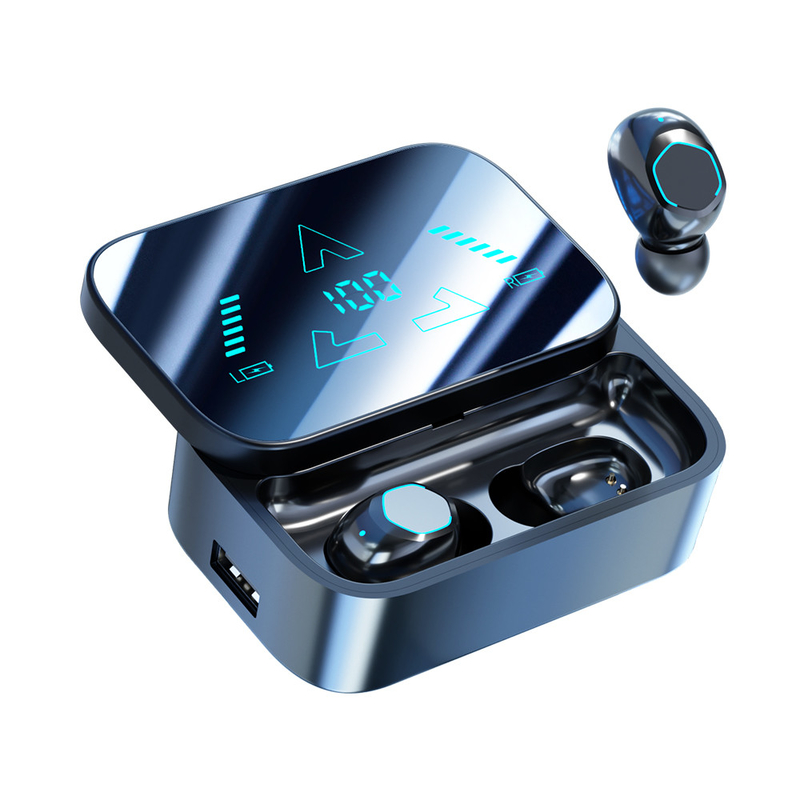 スライディングコンパクトデザイン インテリジェント・ミラー・ディスプレイ 高速Bluetooth5.3 イヤホン 全天候 バッテリー 寿命 スポーツ用 防水