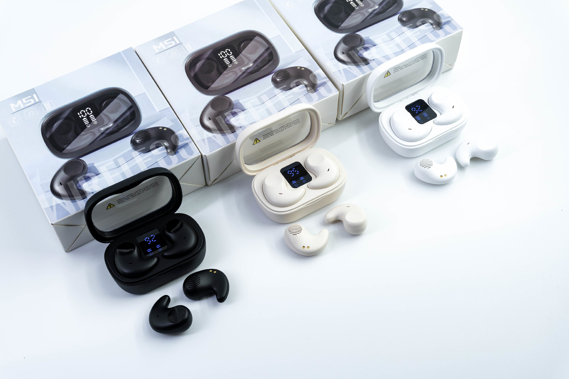 シングルイヤ 5.7×3.7×2.4cm,軽量で薄い 快適な横の睡眠機能のための内耳デザインなし HIFI サウンドサウンド