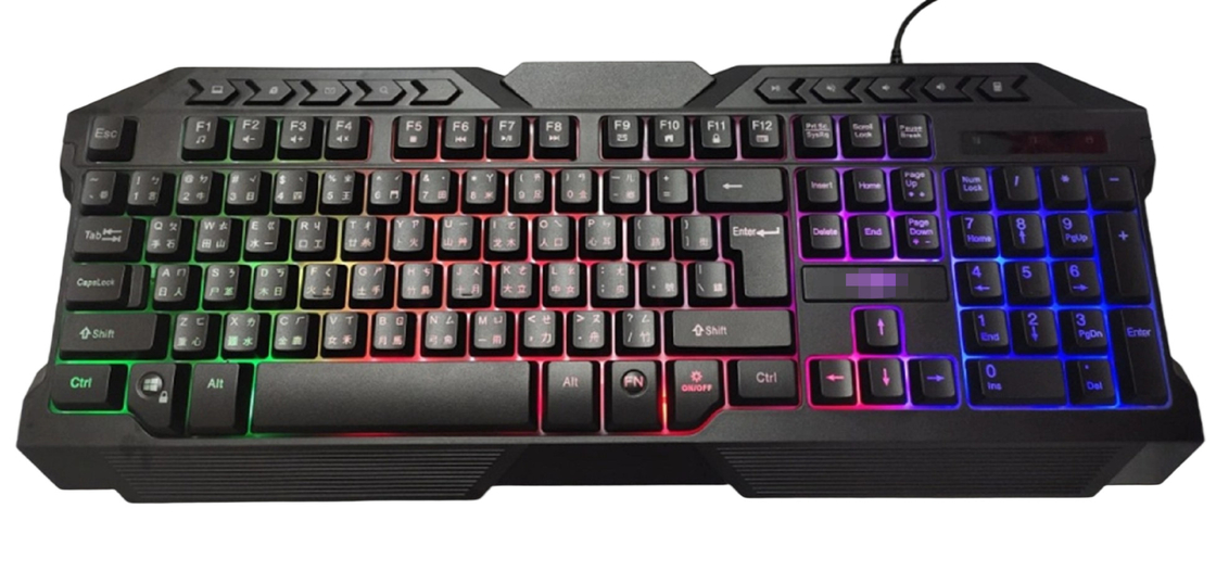19 キー ノー パンチ+tri カラーバックライト エスポートグレード レスポンス ブラック マット トップカバー キーボード マウス コンボ カラーフル フローティングキーポジション