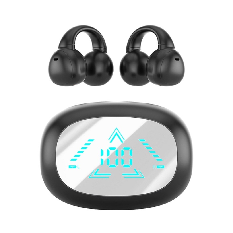 TWS フルオープンワイヤレス F13 LEDディスプレイ付き Bluetooth 5.3 AAC/SBC 解読 40mAh ヘッドフォン + 400mAhケース ビジネスマン向け
