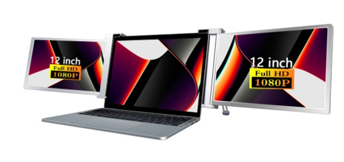 2 x 12インチ FHD IPS スクリーン 1920 X 1080 16 / 9 超軽量デザイン スクリーンあたり1.1kg 25.3mm 厚さ HDR サポート 12 OSD言語