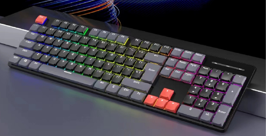 エルゴノミクス メカニカルキーボード TYPE-C フルキー アンチゴースト 強化 2色インジェクション 鋳型浮遊キーキャップ