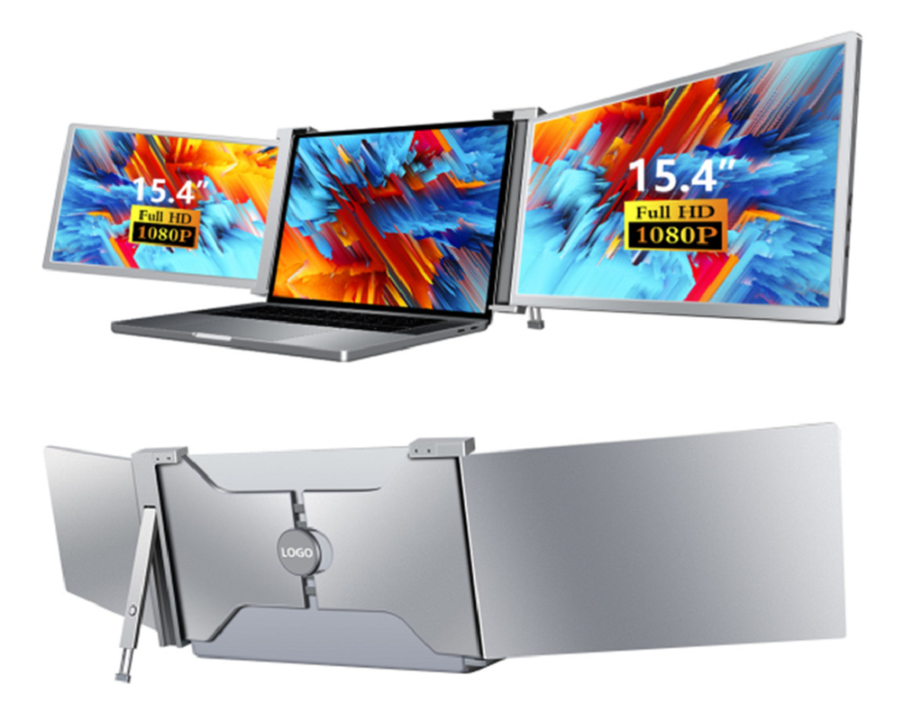 15.6〜18.5インチのノートPCと互換性のある2つの15.4インチのFHDノートPCモニター HDRサポートのC型インターフェース