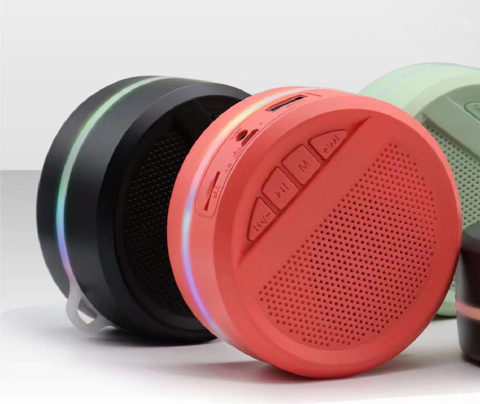 Bluetooth スピーカー サポート Bluetooth AUX TF カード FM ラジオ 40mm スピーカー ポータブル 300mAh バッテリー USB 充電可能 AUX-IN ワイヤレス接続