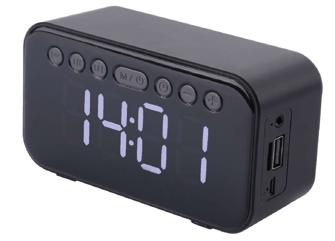 Bluetoothスピーカー、Bluetooth、AUX、TFカード、USB、FMラジオ対応、内蔵500mAhバッテリー、USB充電、52mmスピーカー、32GB TFカード拡張