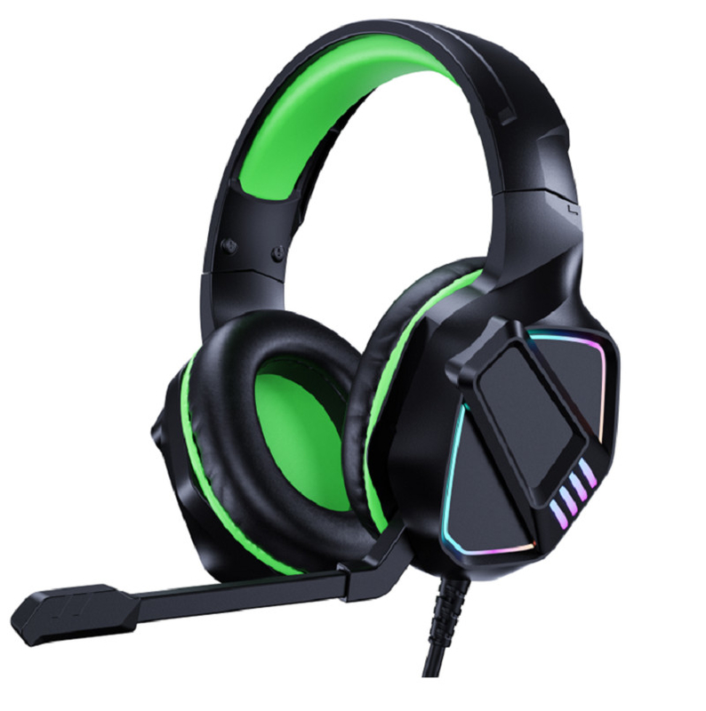ゲームヘッドセット Φ50mm スピーカー 32Ω インペデンス 3.5mm デュアルプラグ + USB 2m ケーブル -55dB 感度